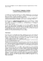 VACCINS ET OBLIGATIONS